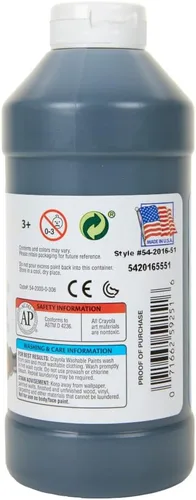 Miniatura 5 de Crayola Pintura lavable, negro, 16 oz.