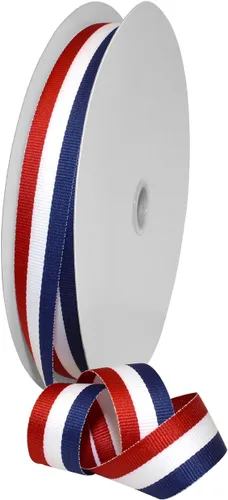 Miniatura 7 de Morex Ribbon 93609/25-914 - Cinta patriótica de grogrén a rayas de 1.5 pulgadas x 25 yardas para envolver regalos, rojo/blanco/azul, decoraciones