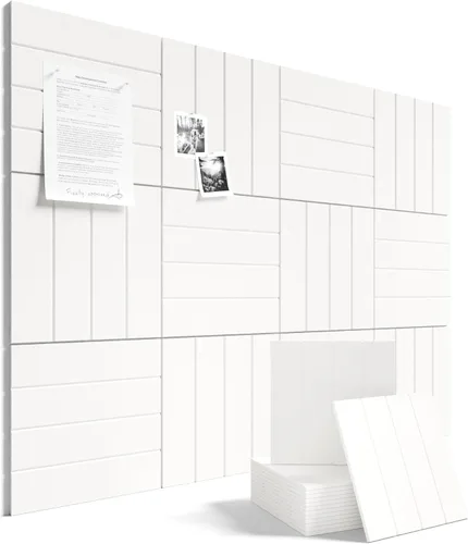 Miniatura 67 de Tablero de anuncios de fieltro grande de 36 x 24 pulgadas, alternativa al tablero de corcho – Paquete de 6 con 40 pestañas adhesivas extraíbles
