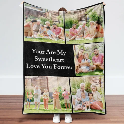 Miniatura 17 de Manta personalizada con fotos, manta de fotos personalizada, mantas personalizadas para parejas, regalos para cumpleaños, Navidad, aniversario, 7