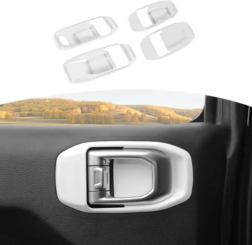 Miniatura 14 de RT-TCZ para Wrangler JL Tapa de Manija Interior de Puerta Cubierta de Cuenco para Jeep Wrangler JL JLU Gladiator JT 2018 en Adelante Accesorios