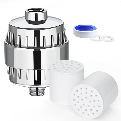 Filtro de ducha, cartucho de filtro de repuesto de 20 etapas, filtros de cabezal de ducha de agua dura, elimina sedimentos, metales pesados, hierro