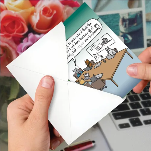 Miniatura 6 de NobleWorks - Divertida tarjeta de felicitación de Pussycat con sobre de 5 x 7 pulgadas (1 tarjeta), diseño de gato de buena suerte C7861CGG