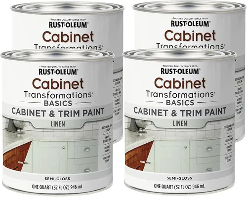 Miniatura 10 de Rust-Oleum 372012 Transformations Basics - Pintura para gabinetes y molduras, cuarto de galón, color negro