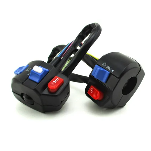 Miniatura 4 de Aluminio 7/8 ''0.866 in izquierda derecha manija interruptor conjunto de control conjunto para GY6 50cc 125cc 150cc ciclomotor scooter