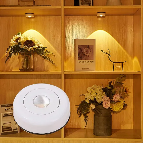 Miniatura 9 de Paquete de 6 luces LED táctiles que funcionan con pilas, para pared, lámpara de puesta de sol para cocina, dormitorio, armario, armario, decoración