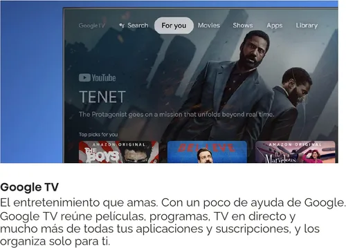 Miniatura 14 de Hisense - Televisión Smart 55A6H serie A6, de 55 pulgadas, con resolución 4K UHD, con Google TV, compatibilidad con Alexa, Dolby Vision HDR, DTS