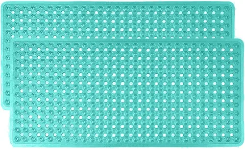 Miniatura 40 de GORILLA GRIP Alfombrilla para bañera patentada, lavable a máquina, con ventosas y orificios de drenaje para mantener las bañeras limpias, suave