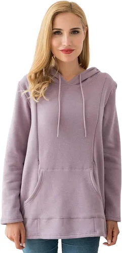 Miniatura 12 de Bearsland - Sudadera de lactancia y maternidad para mujer, con bolsillos y capucha