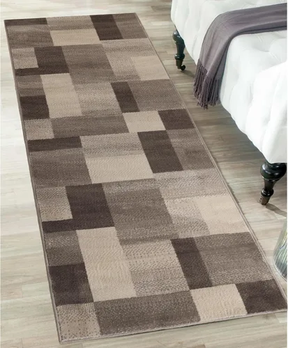 Miniatura 18 de Superior alfombra de área de la colección diseñador Clifton, 8 mm de altura de apilado, con respaldo de yute, diseño geométrico contemporáneo, Beige