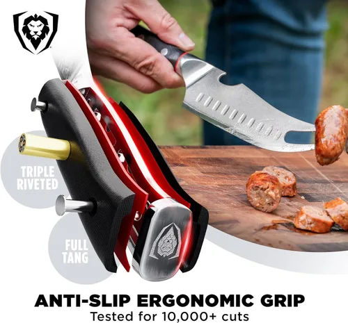 Miniatura 4 de Dalstrong Pitmaster - Cuchillo para barbacoa y carne, 8 pulgadas, serie Shogun ELITE, punta bifurcada y abridor de botellas, cuchillo de cocina