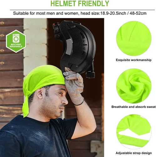 Miniatura 6 de GREEN DEVIL Casco de seguridad con luz recargable para faros delanteros y forro para casco, correa para barbilla, para hombre, ventilada, para Negro