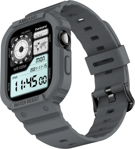 Miniatura 12 de amBand E1 Sport Case Band for Apple Watch Ultra 3/2/1 & SE 3/2/1 & Series 11 10 9 8 7 6 5 4 3 49mm 46mm 45mm 44mm 42mm 41mm 40mm 38mm, Shockproof &
