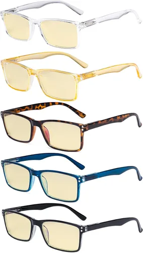 Miniatura 10 de Eyekepper Paquete de 5 lentes de lectura elegantes con bisagras de resorte de calidad para hombres y mujeres +0.00