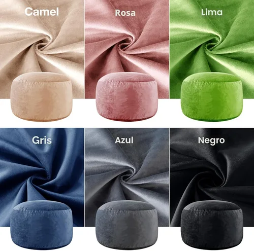 Miniatura 6 de WhatsBedding Puf de 3 pies, puf grande para adultos con relleno de espuma viscoelástica, sofá puff perezoso para sala de estar, tela de terciopelo