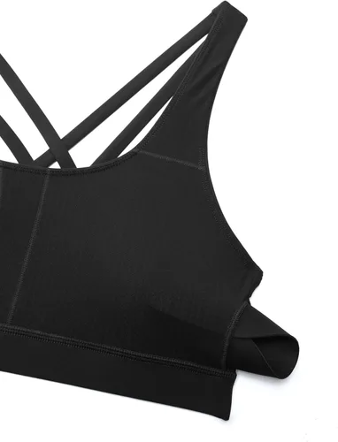 Miniatura 6 de CRZ YOGA - Top deportivo con tirantes delgados para mujer, brasier deportivo acolchado para yoga, entrenamiento y fitness, con espalda cruzada