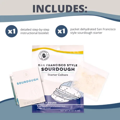 Miniatura 4 de Cultures for Health Kit de tarro básico de masa madre + paquete de cultivo básico de masa madre de San Francisco Suministros esenciales