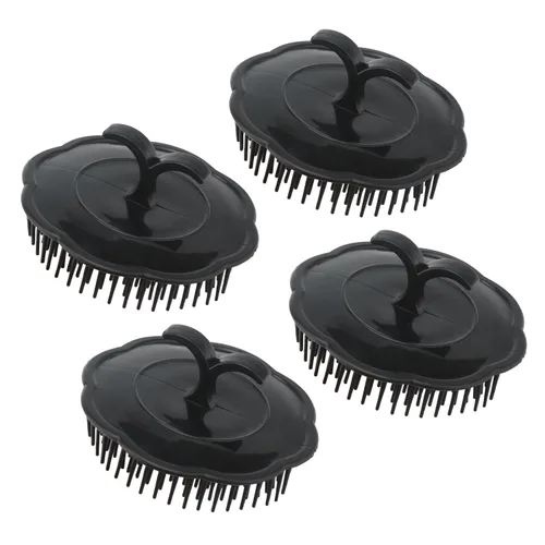 Miniatura 2 de Segbeauty Cepillo de champú para hombre, 4 cepillos de masaje del cuero cabelludo, cepillo de masaje para el cabello, peine de ducha floriado