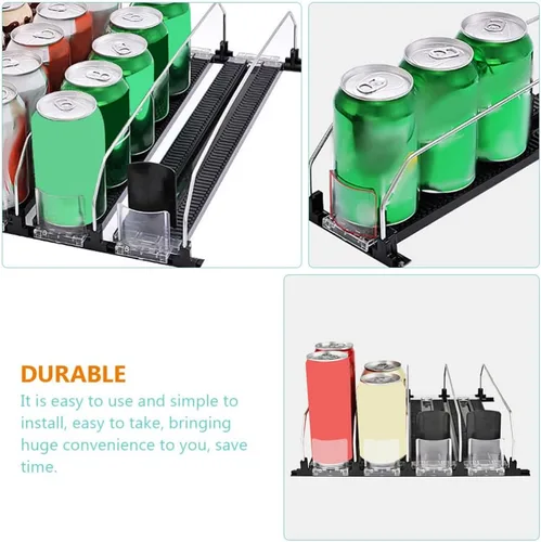 Miniatura 3 de Zerodeko Bebidas Bebidas Estante Botella Deslizante Organizador Tienda Empujador de Bebidas Máquina Vendedora+Máquinas Empujador de Bebidas Máquina