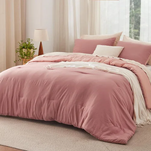 Miniatura 39 de Bedsure Juego edredón suave prelavado individual/individual XL, 365 días, cálido relleno alternativo GentleSoft™, 1 edredón ligero:68x88 pulgadas
