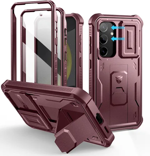 Miniatura 35 de Dexnor Funda para Samsung Galaxy S24 con Cubierta Deslizante Integrada para Cámara y Protector de Pantalla y Soporte, Funda Resistente a los Golpes