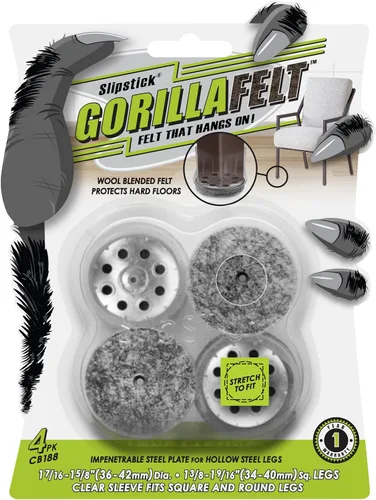 Miniatura 11 de GorillaFelt CB270 - Protectores de piso para muebles (juego de 4) almohadillas de fieltro para muebles con tapa garantizadas para permanecer