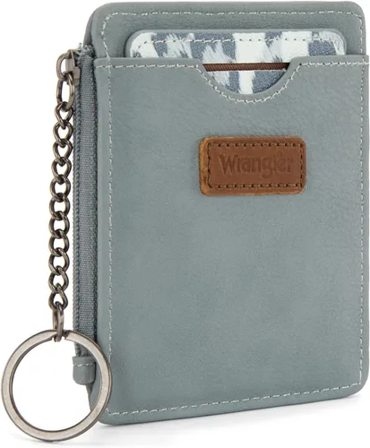 Miniatura 12 de Montana West X Wrangler - Tarjetero para mujer, con bloqueo RFID, llavero con ventana de identificación y bolsillo con cremallera para monedas