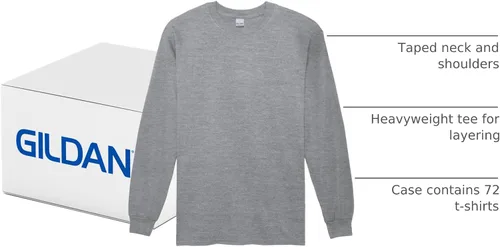 Miniatura 64 de Gildan - Camiseta de manga larga de algodón ultra estilo G2400 para adultos, paquete múltiple