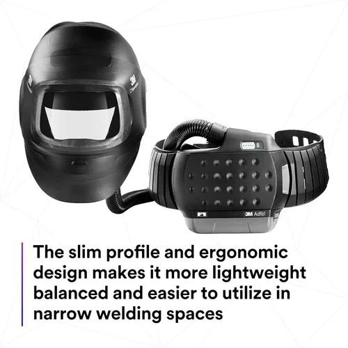 Miniatura 4 de Casco de soldadura 3M Speedglas G5-01 y conjunto PAPR Adflo de alta altitud, sin ADF, resistente con visera abatible, diseño compacto con suspensión