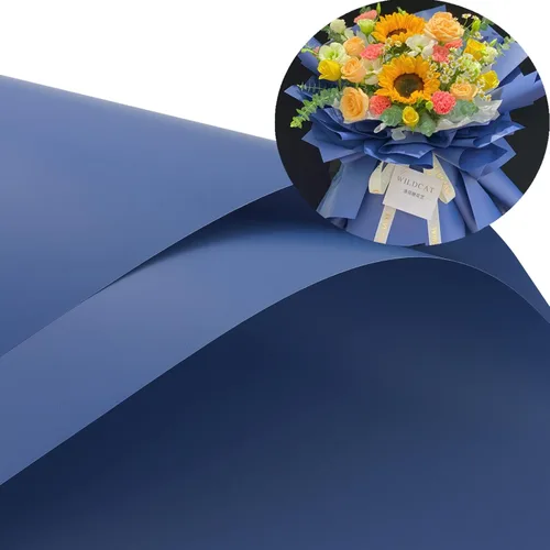Miniatura 4 de XICHEN 20 hojas/papel de regalo de flores de estilo coreano, impermeable, papel de ramo de floristería, manualidades, papel de regalo ouya, 22.8 x