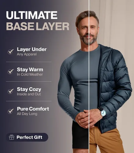 Miniatura 3 de Thermajohn Thermal Shirts for Men Long Sleeve Thermal Compression Shirts for Men Base Layer Cold Weather