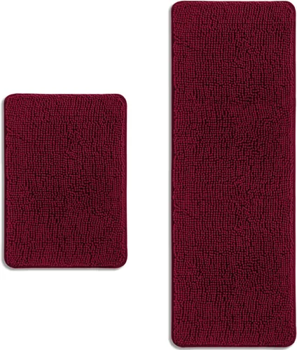 Miniatura 302 de Alfombra de baño pequeña de 12 x 18 pulgadas, lavable y absorbente, antideslizante, alfombra de baño de felpilla gruesa y suave para baño, ducha