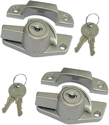 Miniatura 10 de QCAA Cerradura de faja con llave resistente, seguridad a prueba de niños, solo se desbloquea con llave, CTC 1.77 pulgadas, negro mate, paquete de 4