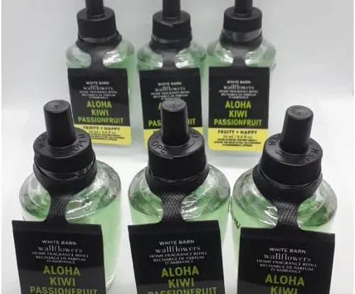 Bath and Body Works - Paquete de 6 alhelíes de fruta de la pasión Aloha Kiwi (0.8 fl oz / 0.8 fl oz) Recambio de fragancia