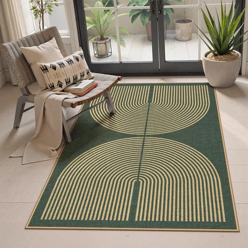 Miniatura 74 de Alfombra Moderna de Yute Fácil de Limpiar Arcoíris Lahome, 2x6 Alfombra de Pasillo Lavable para Cocina, Alfombras de Pasillo para Pasillos, Alfombra