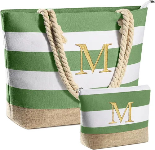 Miniatura 70 de YOOLIFE Bolsas de playa para mujer, bolsa de lona de viaje, bolsa impermeable para piscina, artículos esenciales de viaje, regalos para mujeres