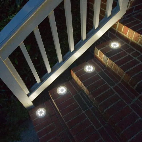 Miniatura 6 de Aogist Luces solares de suelo, luces LED de disco de jardín, iluminación de paisaje al aire libre para césped, patio, camino, terraza, pasarela