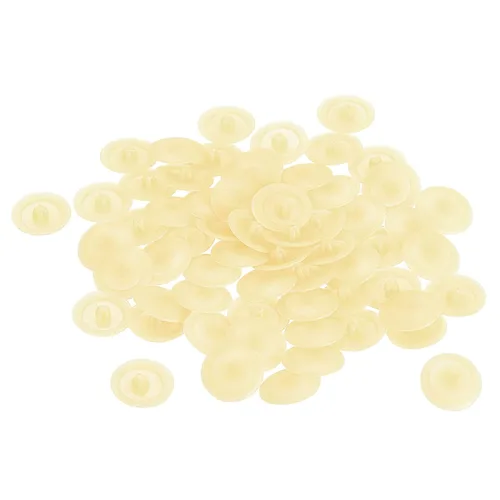 Miniatura 18 de uxcell Cubiertas de tapa de rosca, 80 piezas de 0.657 x 0.169 in de plástico para tornillos de rosca Phillips Cam Tornillo autorroscante, marrón café