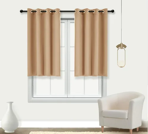 Miniatura 74 de PI Cortinas opacas para dormitorio, tratamiento de ventana con aislamiento térmico de anillo superior, cortinas oscurecedoras de habitación