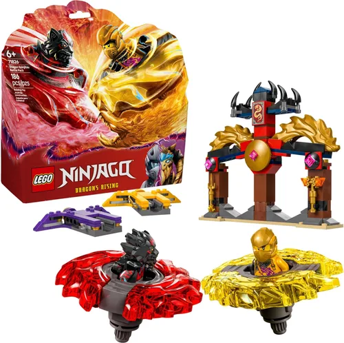 LEGO NINJAGO Paquete de Batalla Spinjitzu Dragón - Juguete de Construcción con Cuchilla Giratoria para Niños, Niños y Niñas, Edades 6+ - con 2
