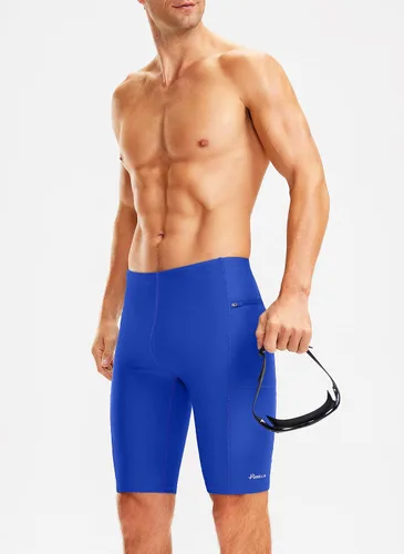 Miniatura 2 de Pudolla Men's Swim Jammers with Zipper Pockets Durable Athletic Swimsuit Shorts for Men Lap Swimming Training Competition