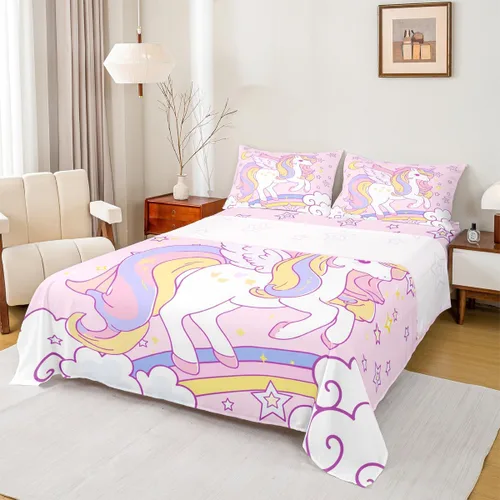 Miniatura 12 de Juego de sábanas de dibujos animados para niños, tamaño King, bonito juego de ropa de cama de esquí de animales árticos, decoración de habitación