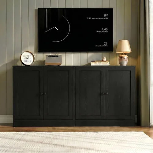 Miniatura 10 de TUSY Soporte de TV para TV de 65 pulgadas, moderno centro de entretenimiento para sala de estar, consola multimedia de 63 pulgadas