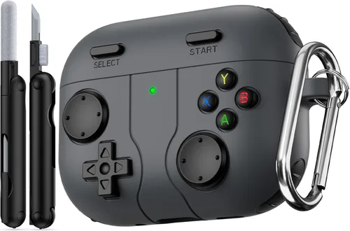 Funda de juego para AirPods Pro 3 Cover (2025), clásica genial divertida funda protectora de silicona a prueba de golpes para AirPods Pro 3 con kit
