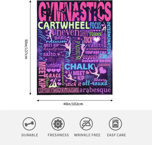 Miniatura 2 de Mantas de gimnasia para niñas, regalos de gimnasia para niñas, amantes de la gimnasia, artículos de gimnasia, decoración de fiesta de Navidad