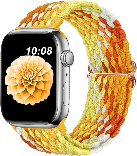 Miniatura 20 de Compatible con la Correa de Apple Watch 38mm 40mm 41mm 42mm 44mm 45mm 46mm 49mm para Mujeres y Hombres, Correa de Apple Watch Elástica y Trenzada