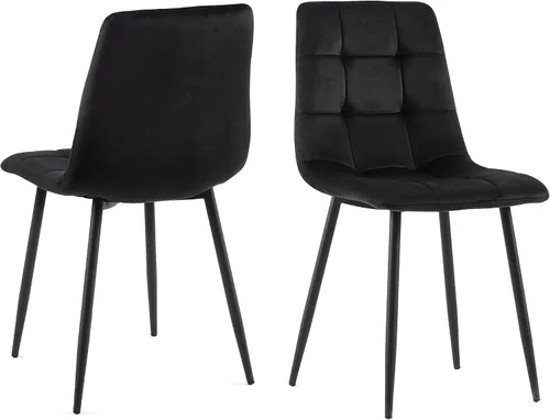 Miniatura 30 de Homedot Juego de mesa de comedor para 2, mesa de cocina de 3 piezas, juego de sillas de comedor redondas y negras para espacios pequeños, juego