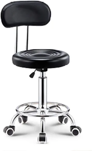 Miniatura 7 de Taburete de bar ajustable giratorio, chasis de acero grande, respaldo moderno para el hogar, taburete redondo de pierna alta, carga de 220.5 lbs
