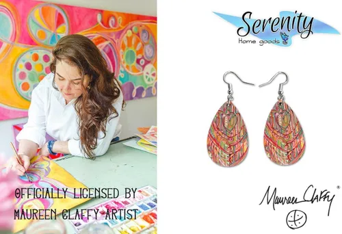 Miniatura 40 de Maureen Claffy Artist Collection Compassion Teardrop Dangle Earrings Set Cute Girls Womens Jewelry Earings Holiday Gifts Summer Decorations