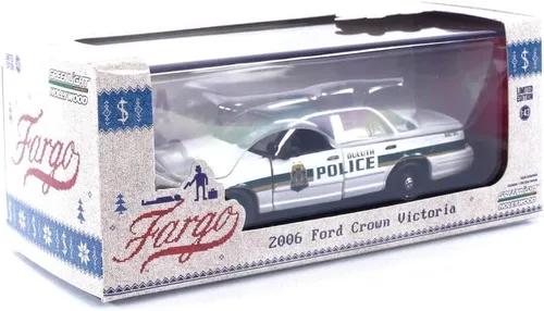 Miniatura 4 de Greenlight 2006 Crown Victoria Police Interceptor Blanco y Verde Duluth Policía Escala 1:43